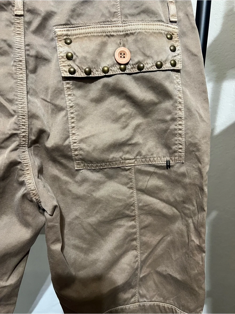 NWT Calvin Rucker Tan Studded Pants
